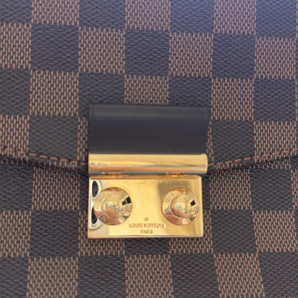 LOUIS VUITTON Croisette Damier Ebene Shoulder Crossbody Bag Brown - Picture 3 of 14